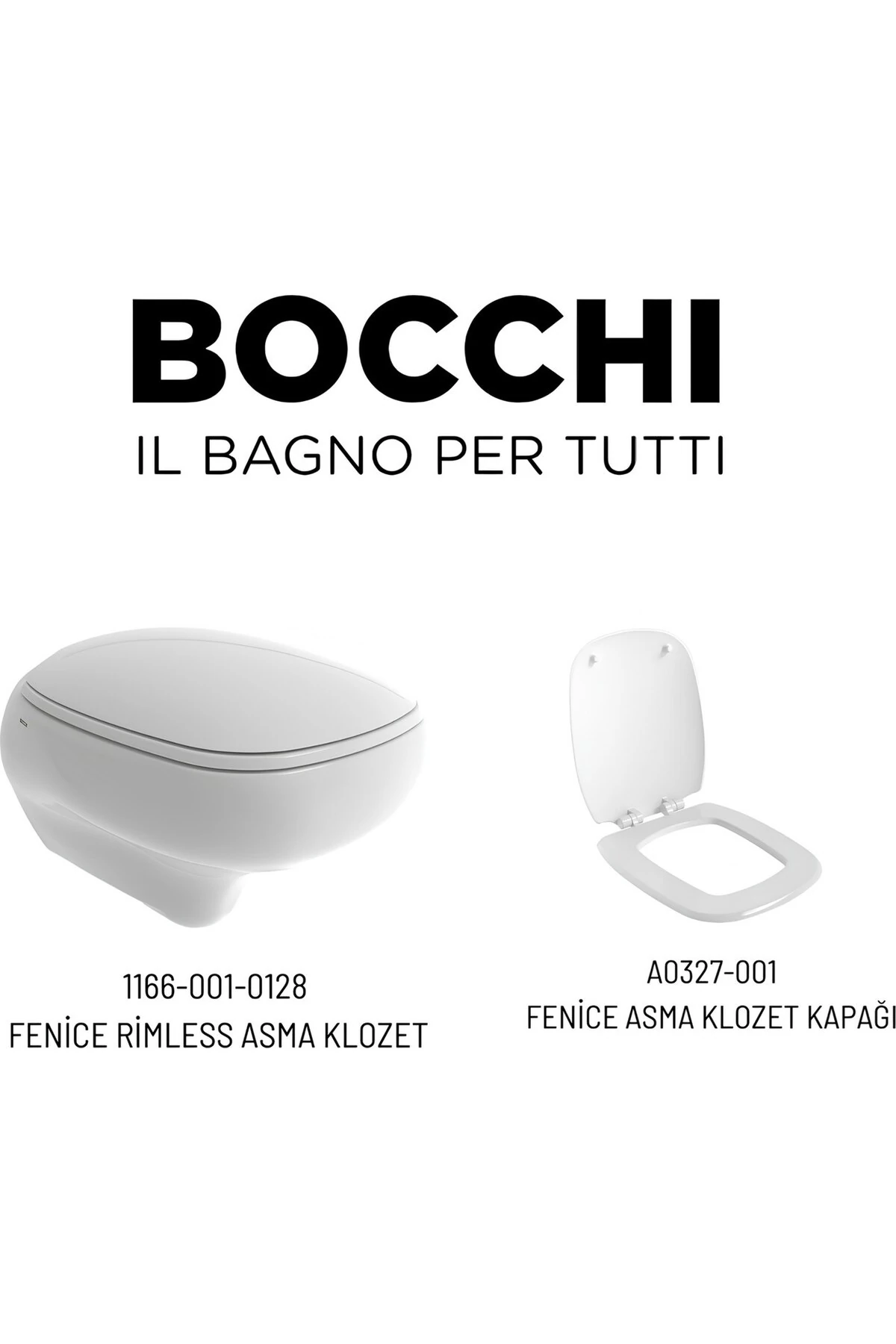 Fenice Rimless Asma Klozet 1166-001-0128,  Yavaş Kapak A0327-001