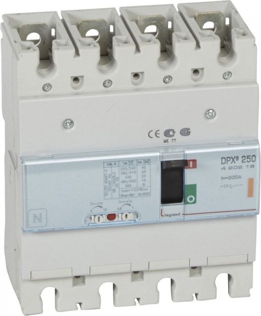 420218 Dpx³ 250 200A 4 Kutuplu 25KA Ayar Sahalı Kompakt Şalter
