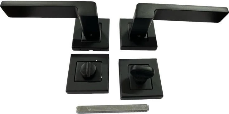 LISINYA202 Sofuoğlu Rozet Anka Mat Siyah Wc Kapı Kolu