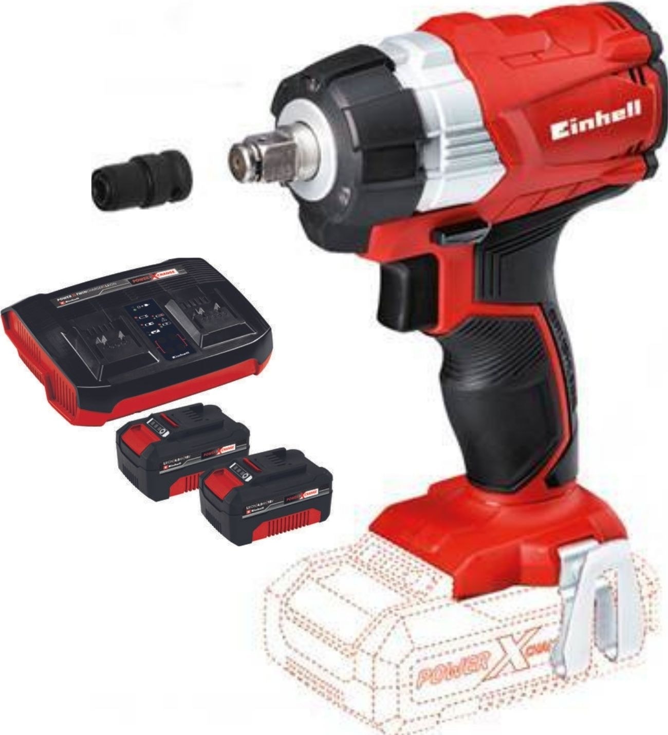 Te-Cw 18 2X4.0AH Twincharger Çift Akülü Somun Sıkma Makinesi