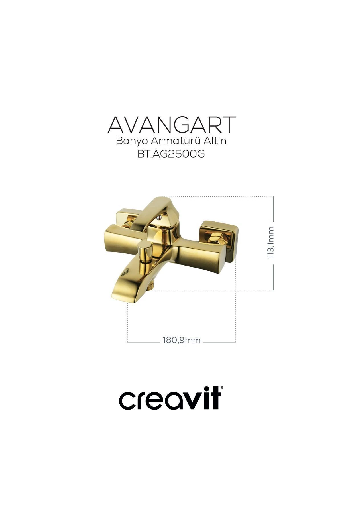 Ag2500g Avangart Altın Banyo Armatürü