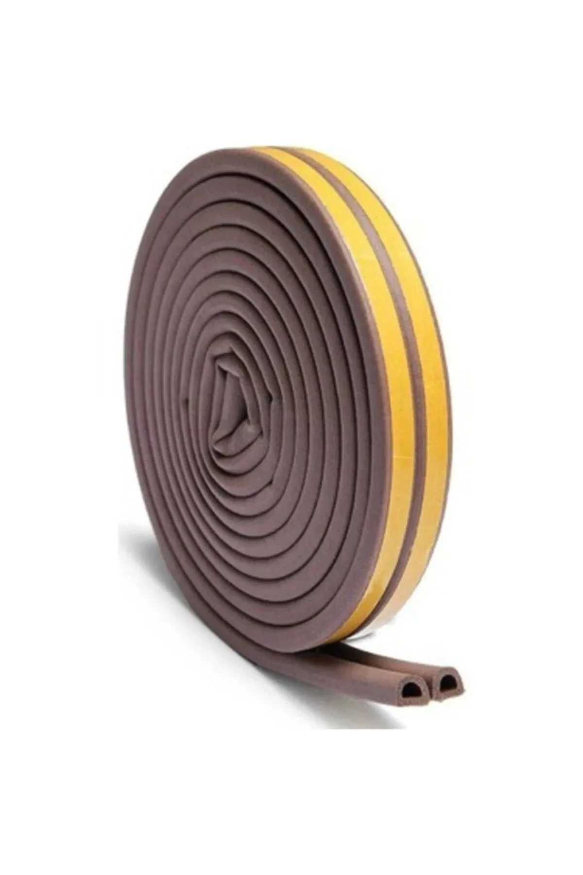 Yapışkanlı 5x2=10 Metre (BEYAZ) Kapı Pencere Bandı Fitili Soğuk Izolasyon Kauçuk Bantları.