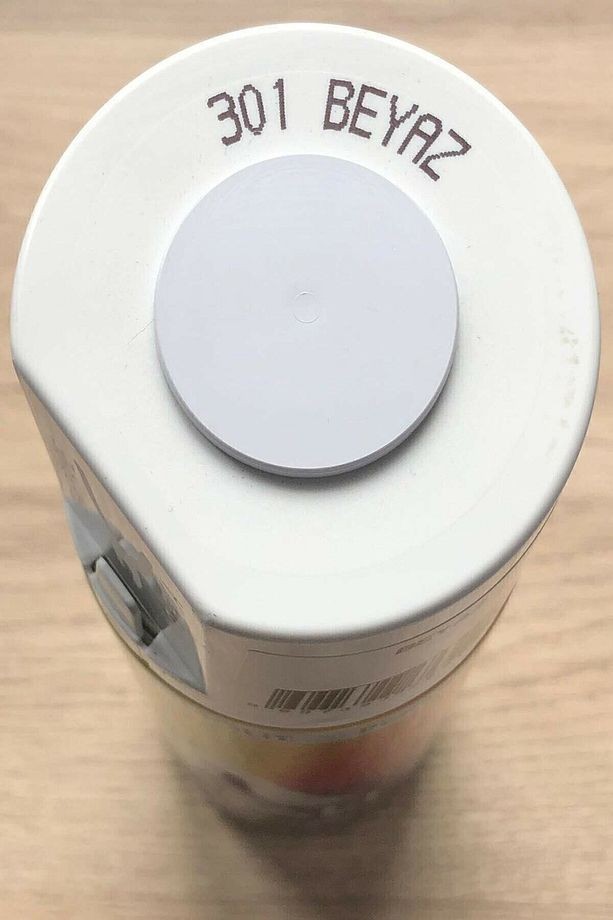 Beyaz 301 Alüminyum Ahşap Plastik Demir Metal Sprey Boya 400 ml