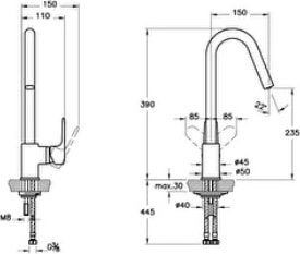 Artema Root Round A42742 Krom Mutfak Bataryası