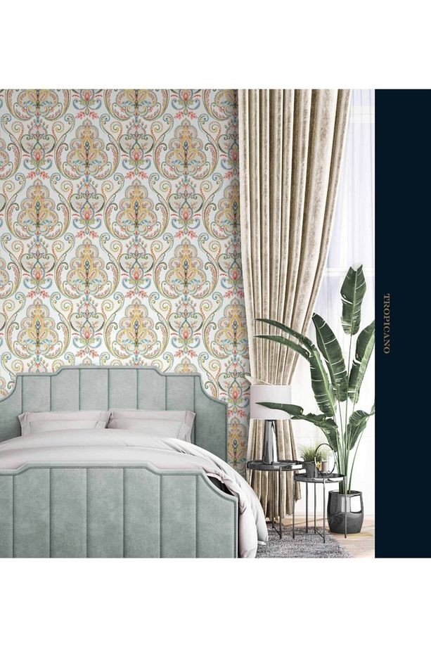 Tropicano Damask Desenli Duvar Kağıdı