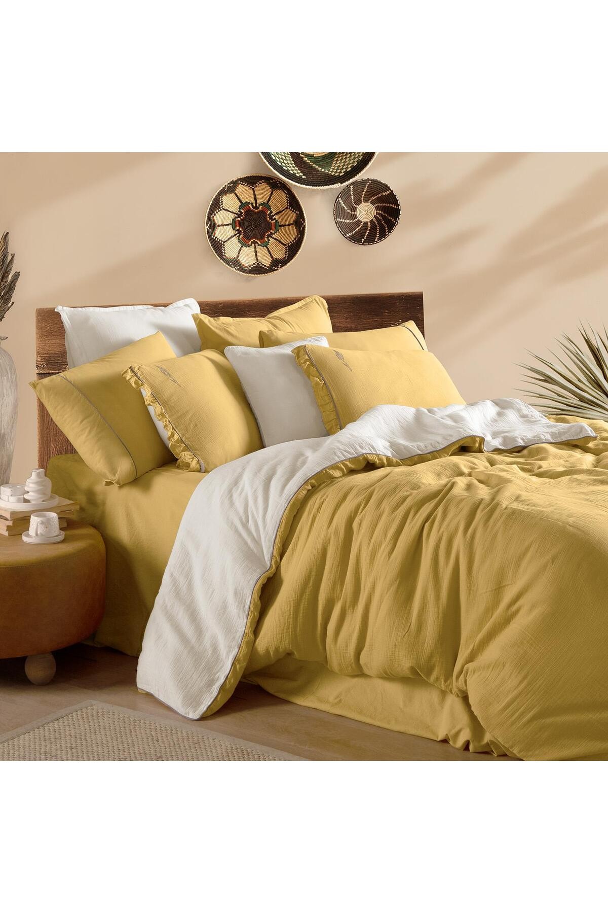 Mood Comfort Kenyon Sarı King Size Nevresim Takımı