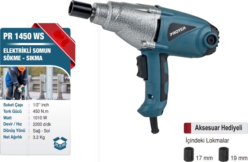 Pr 1450 Ws Elektrikli Somun Sökme Sıkma