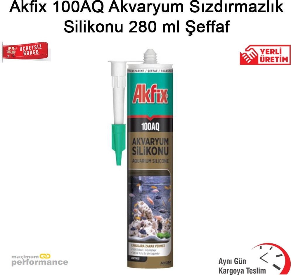 100 Akvaryum Sızdırmazlık Silikonu 280 ml Şeffaf