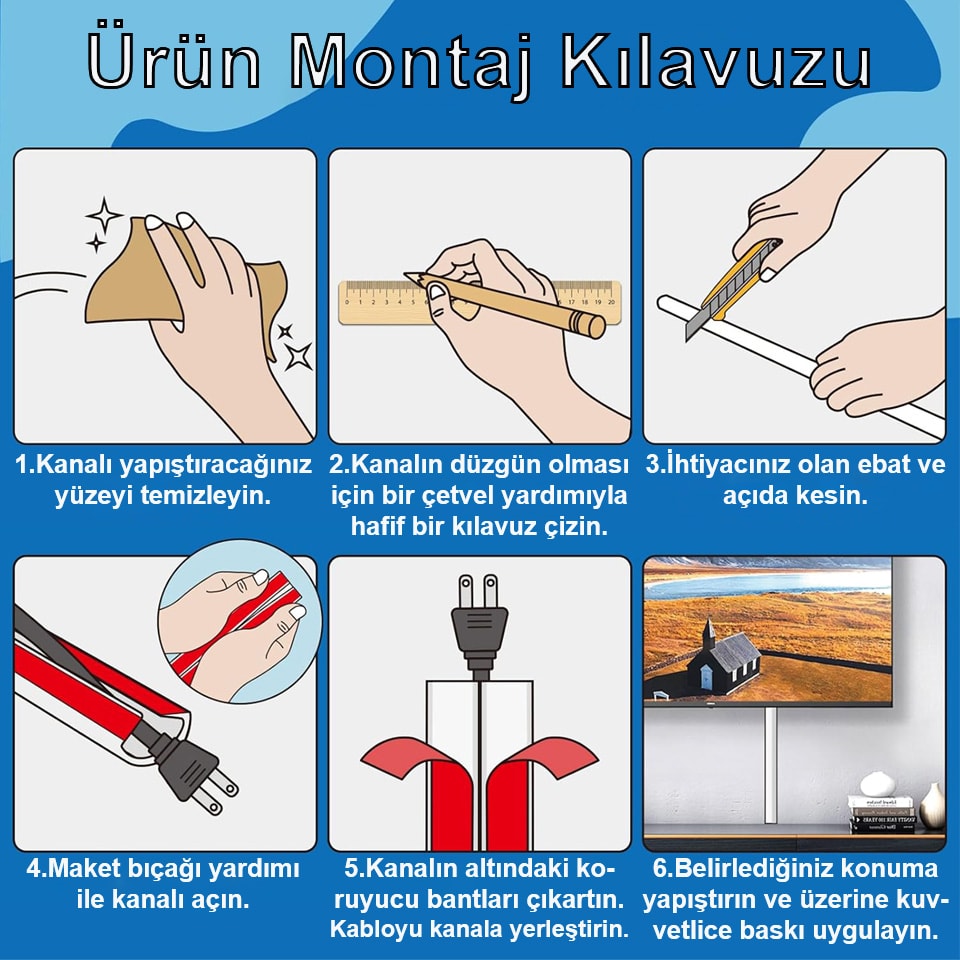 Esnek Kablo Kanalı Gri / GT-KK10