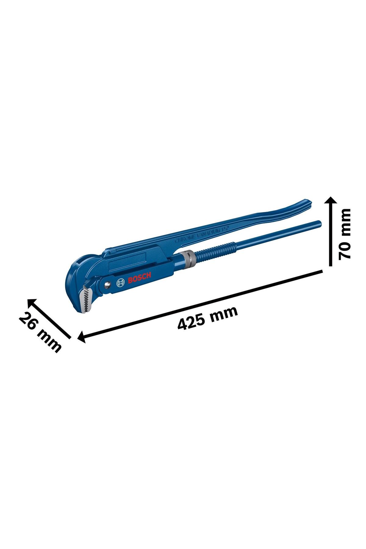 1,5'' Düz Çene 90° Maşalı Boru Anahtarı 420 mm 1600A02W3V