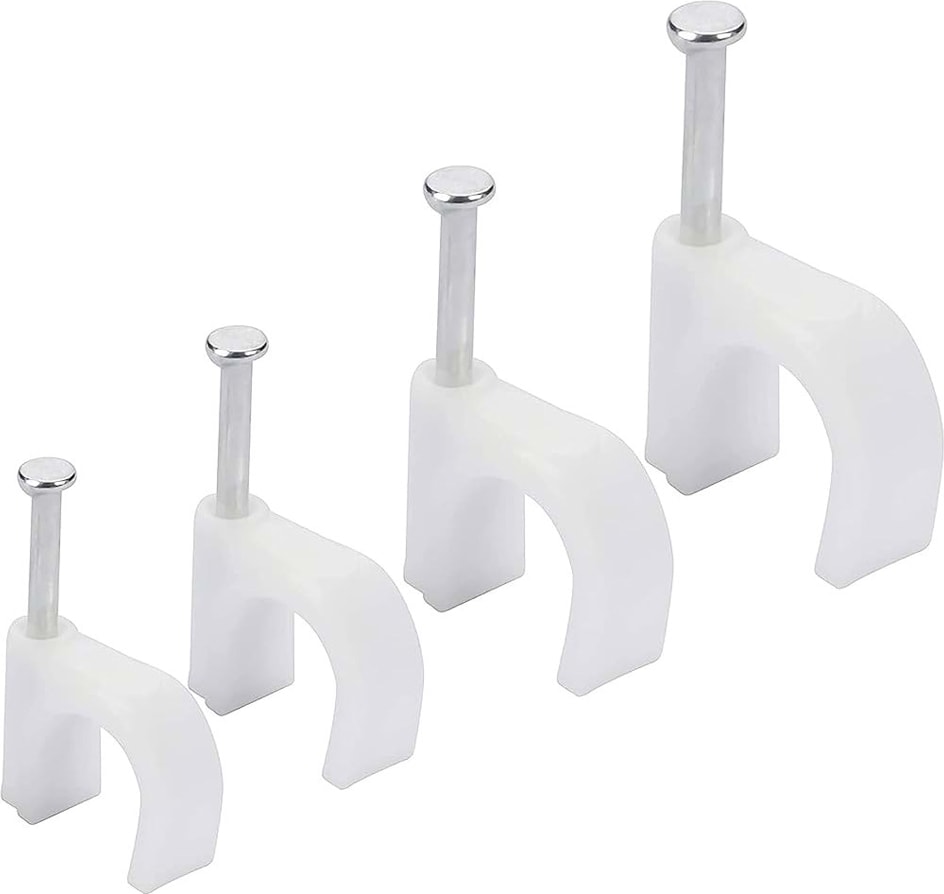 PM-24871 8 Numara Çelik Çivili 25 mm Kroşe 4X16 Antigron Kablolar Için (100LÜ Poşet)