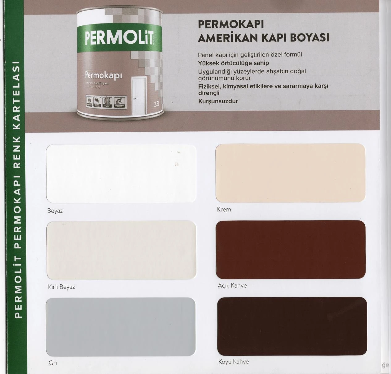 Sentetik Amerikan Panel Kapı Boyası Krem 2.5 Lt.