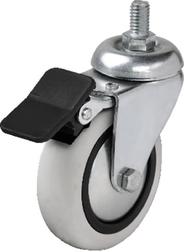 Hts 354 - 75X25 mm Pvc Makaralı Vidalı Frenli Teker 4 Adet