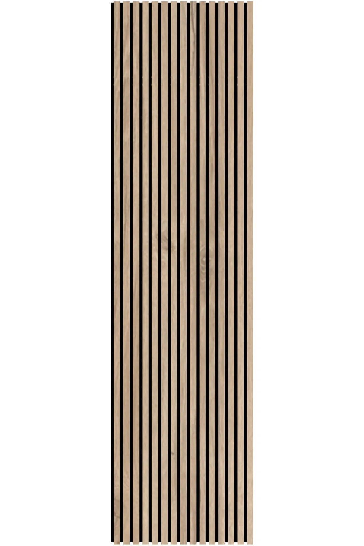Safir 60x245 Cm Meşe Renk Akustik Ahşap Duvar Paneli