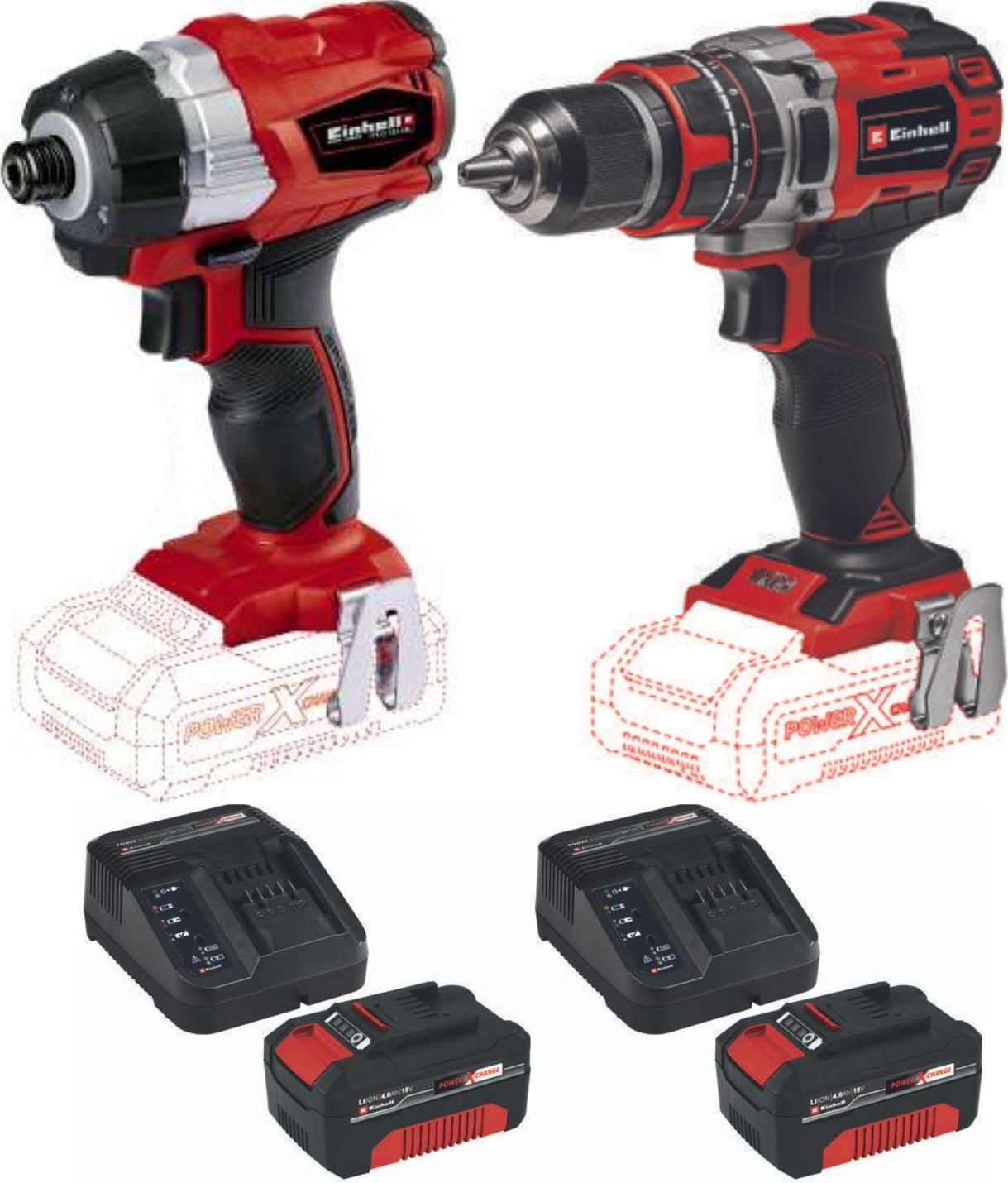 Te-Cı 18 Bl Torklu Vidalama Te-Cd 18/50 Li-I Bl Matkap 2X4.0AH Çift Akülü Kömürsüz Darbeli Set