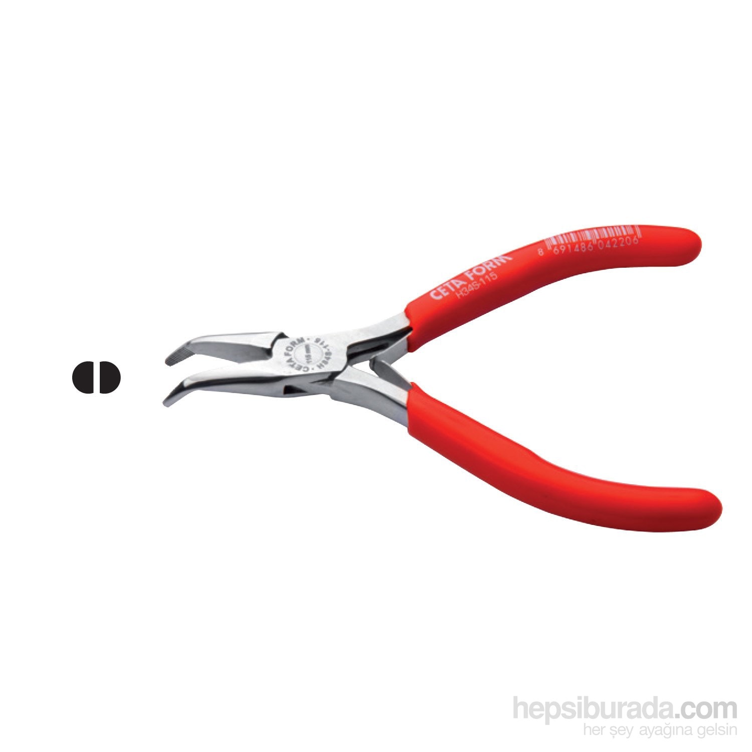 H34s-115 Elektronikçi Eğri Kargaburun 115Mm
