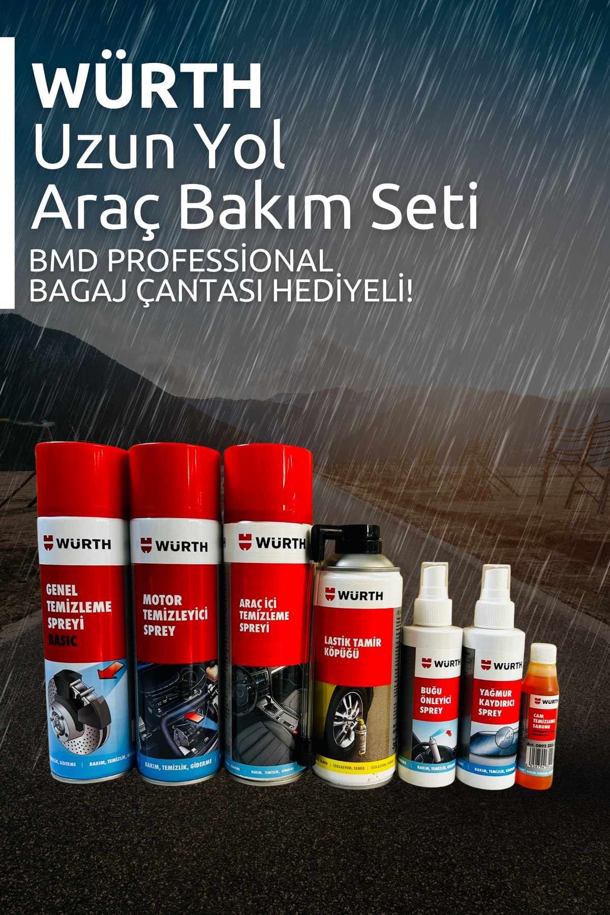 uzun yol araç bakım seti - BMD Professional bagaj çantası hediyeli