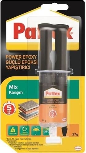 Pattex Power Epoxy Güçlü Yapıştırıcı Şeffaf 27 gr