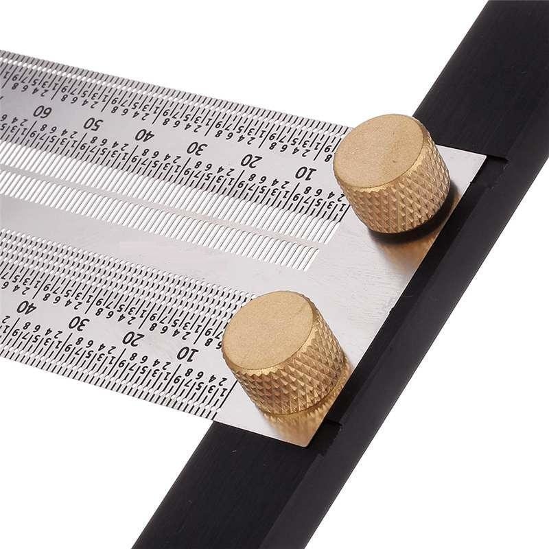 0090 Hassas Işaretleme Şablon Paslanmaz T Cetvel 300 mm