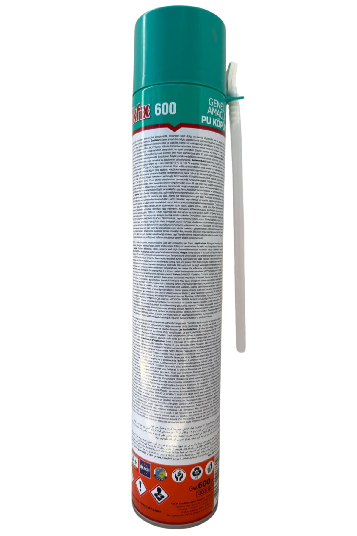 PU Köpük 600 Gr | Montaj ve İzolasyon Poliüretan Köpüğü