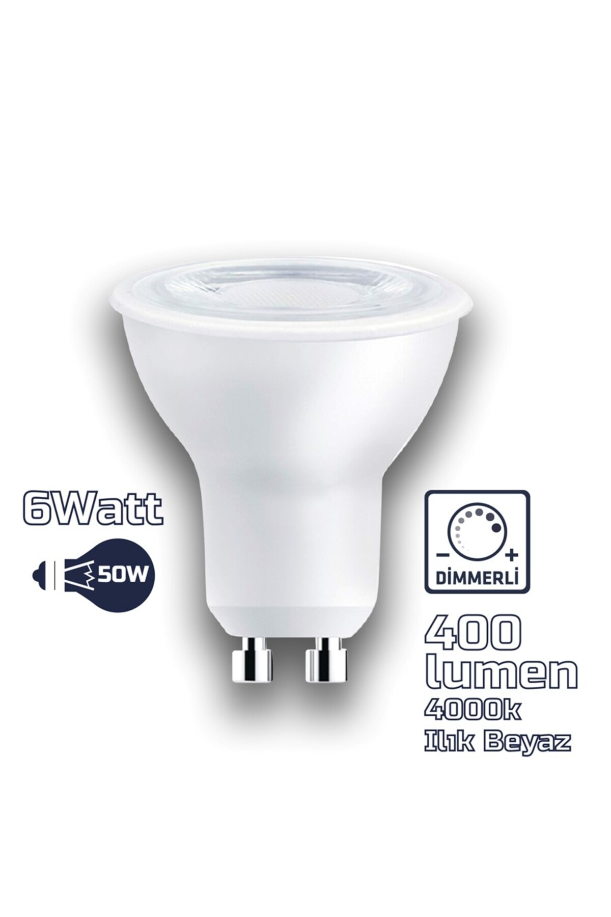 GU10 220V 6W 4000K COB LED AMPUL ERD-285
