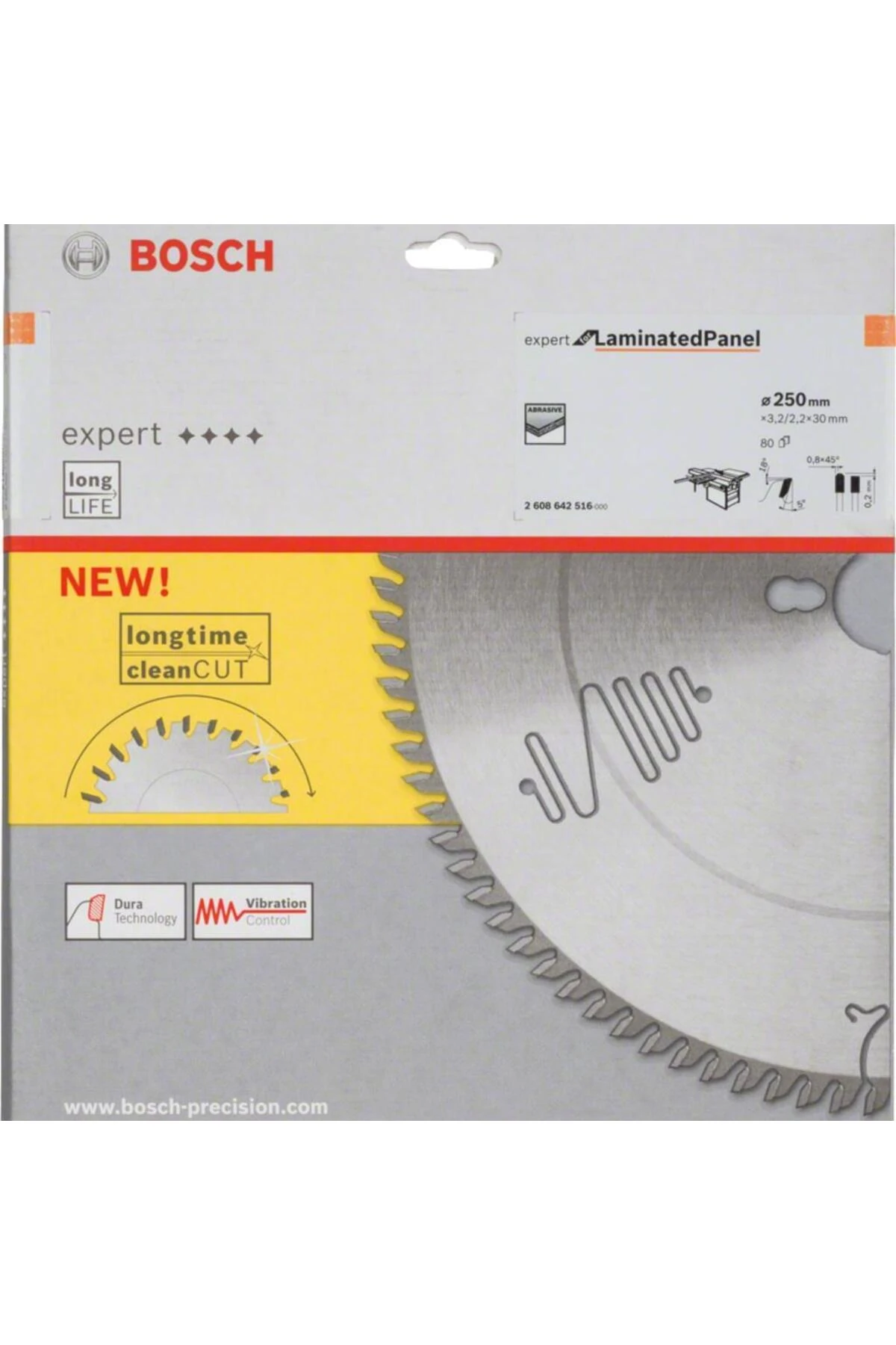 Expert for Laminant 250x30x3,2 mm 80 Diş Elmas Daire Testere (2608642516)