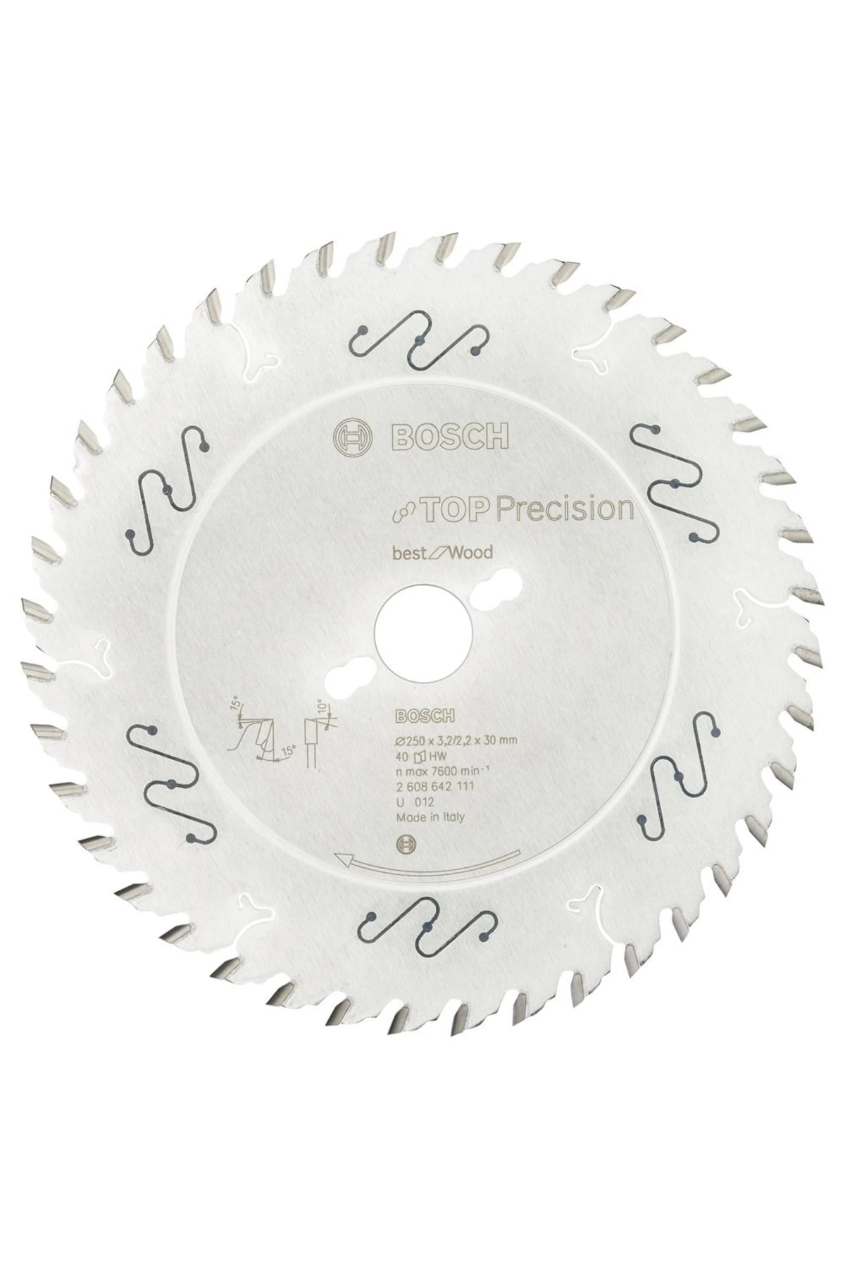 - Best Serisi Hassas Kesim Ahşap Için Daire Testere Bıçağı 250*30 Mm 40 Diş