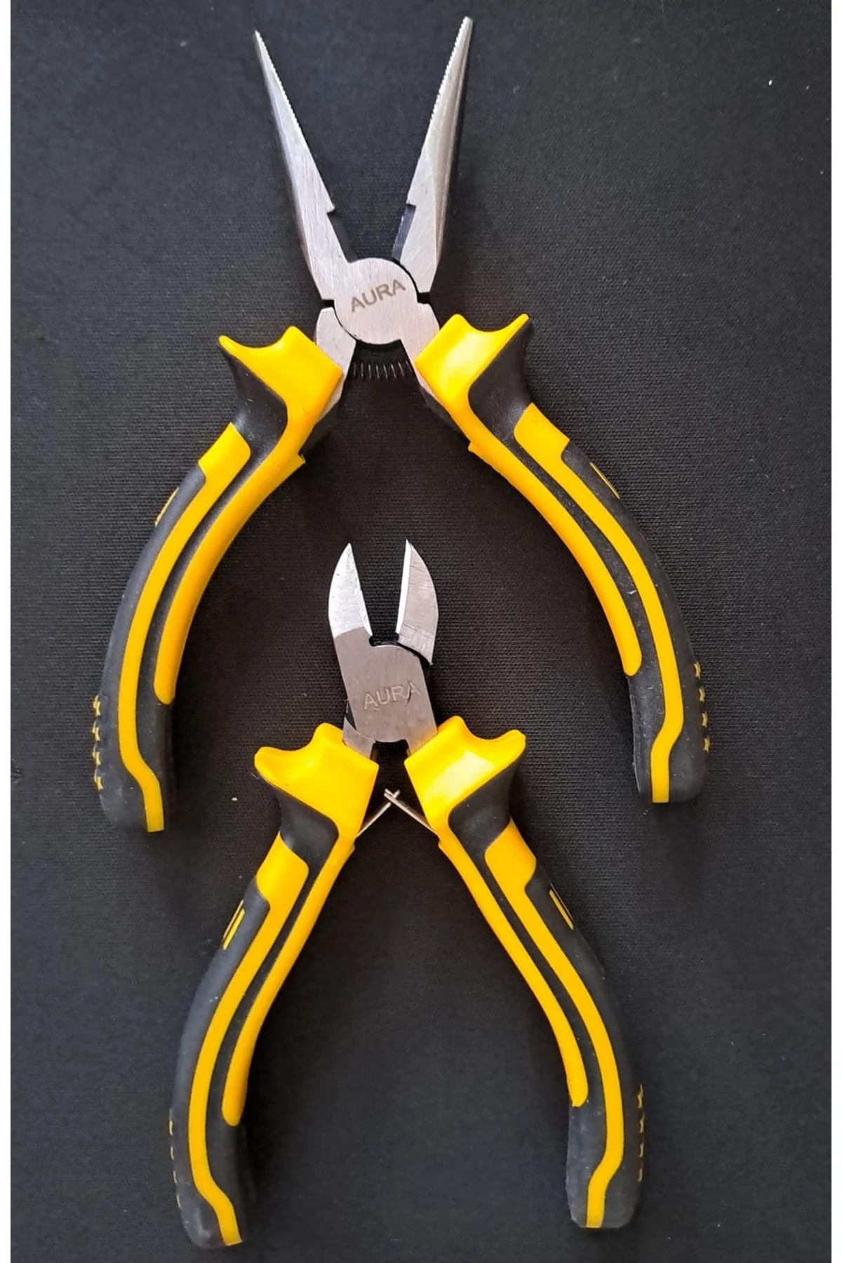 Yaylı Mini Karga burun Mini Yan Keski Pense 2 li Set Gargaburun yankeski seti