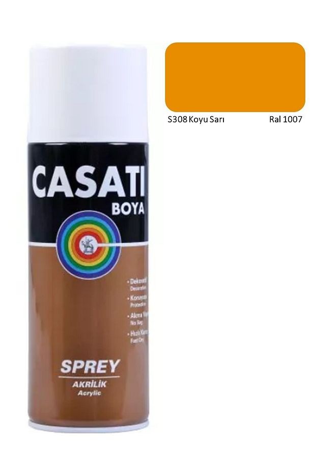 Sprey Boya 400 Ml Koyu Sarı Ral 1007 Ca308