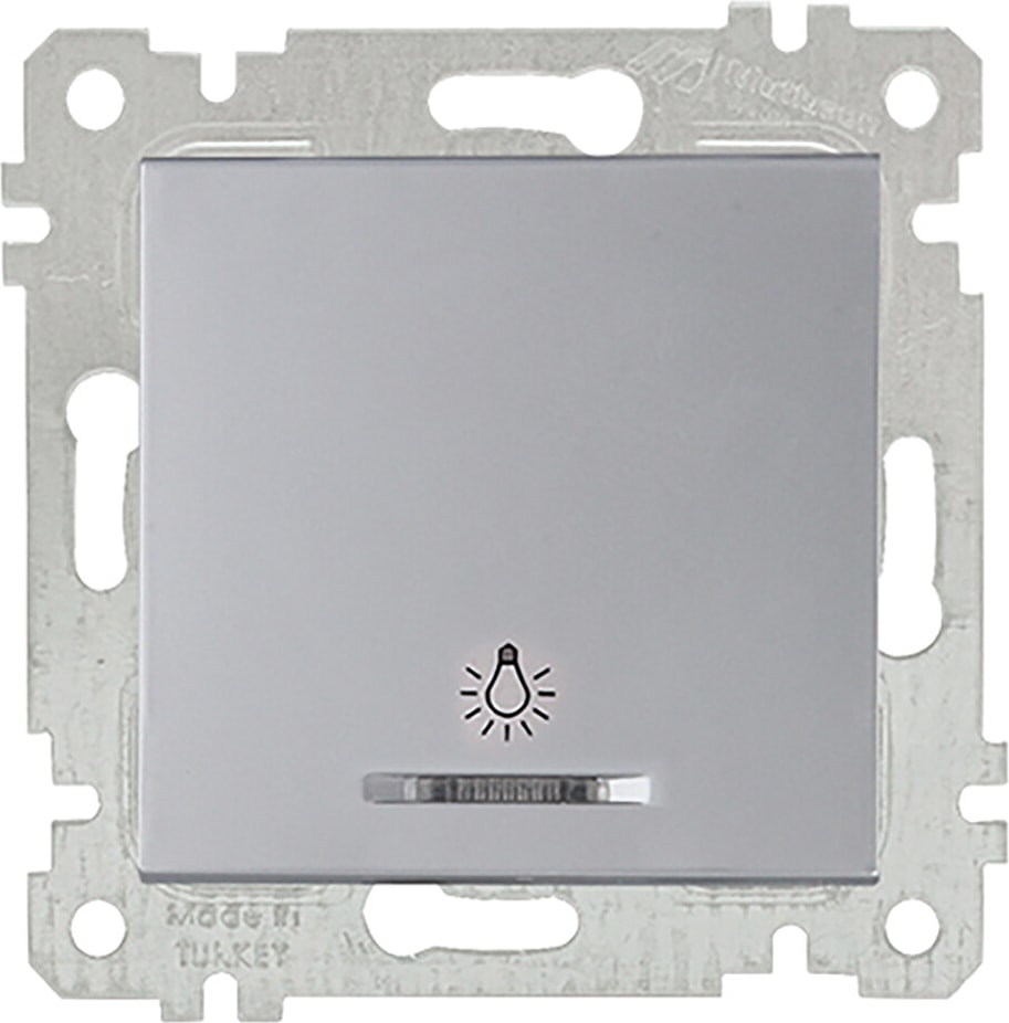 Rita Mekanizmalı Tuş Işıklı Çağırma (220V) (Vidalı) Inox