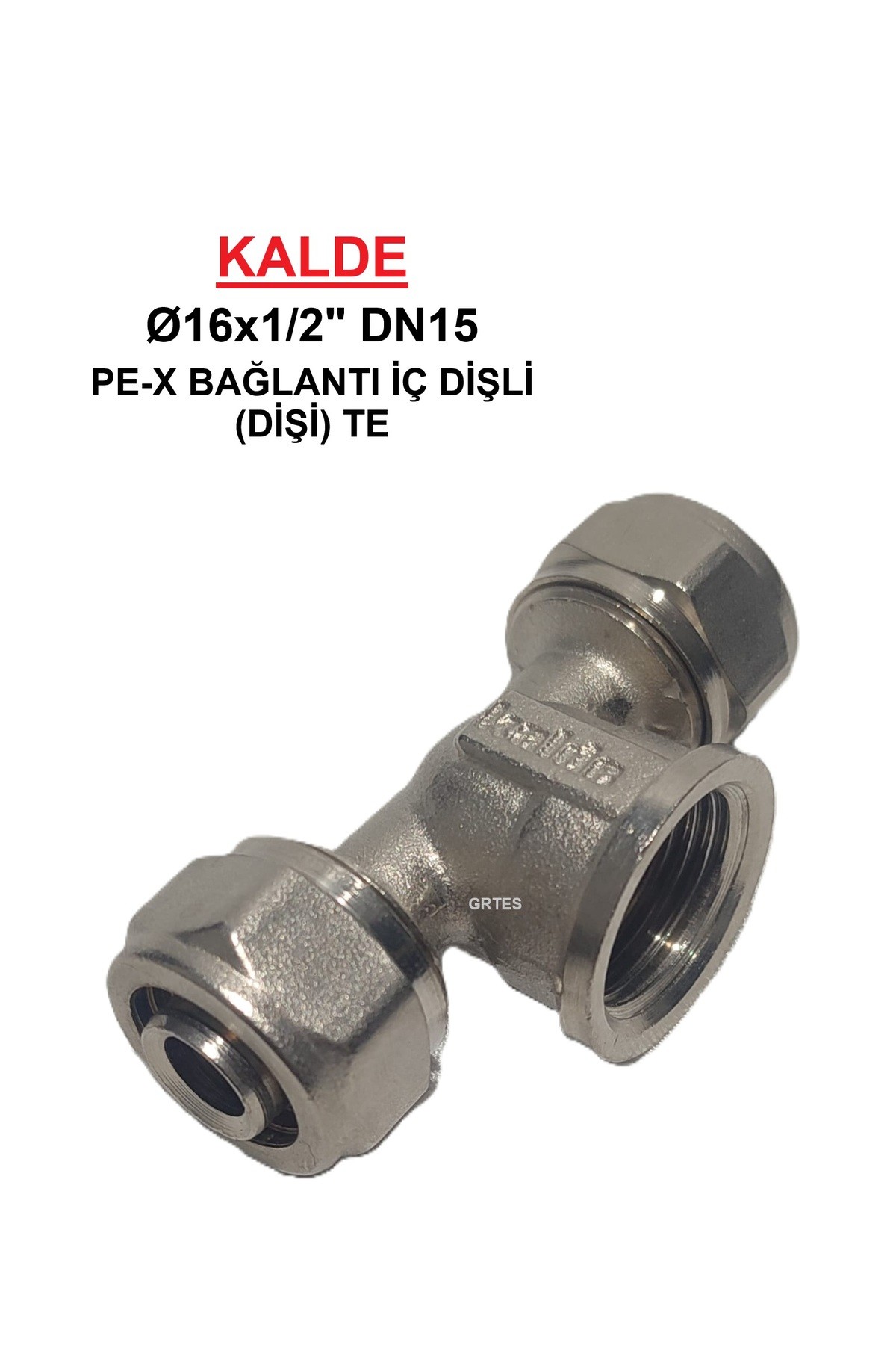 Ø16x1/2" Pex Te İç Dişli - Dişi (Mobil Sistem Bağlantı Parçası)