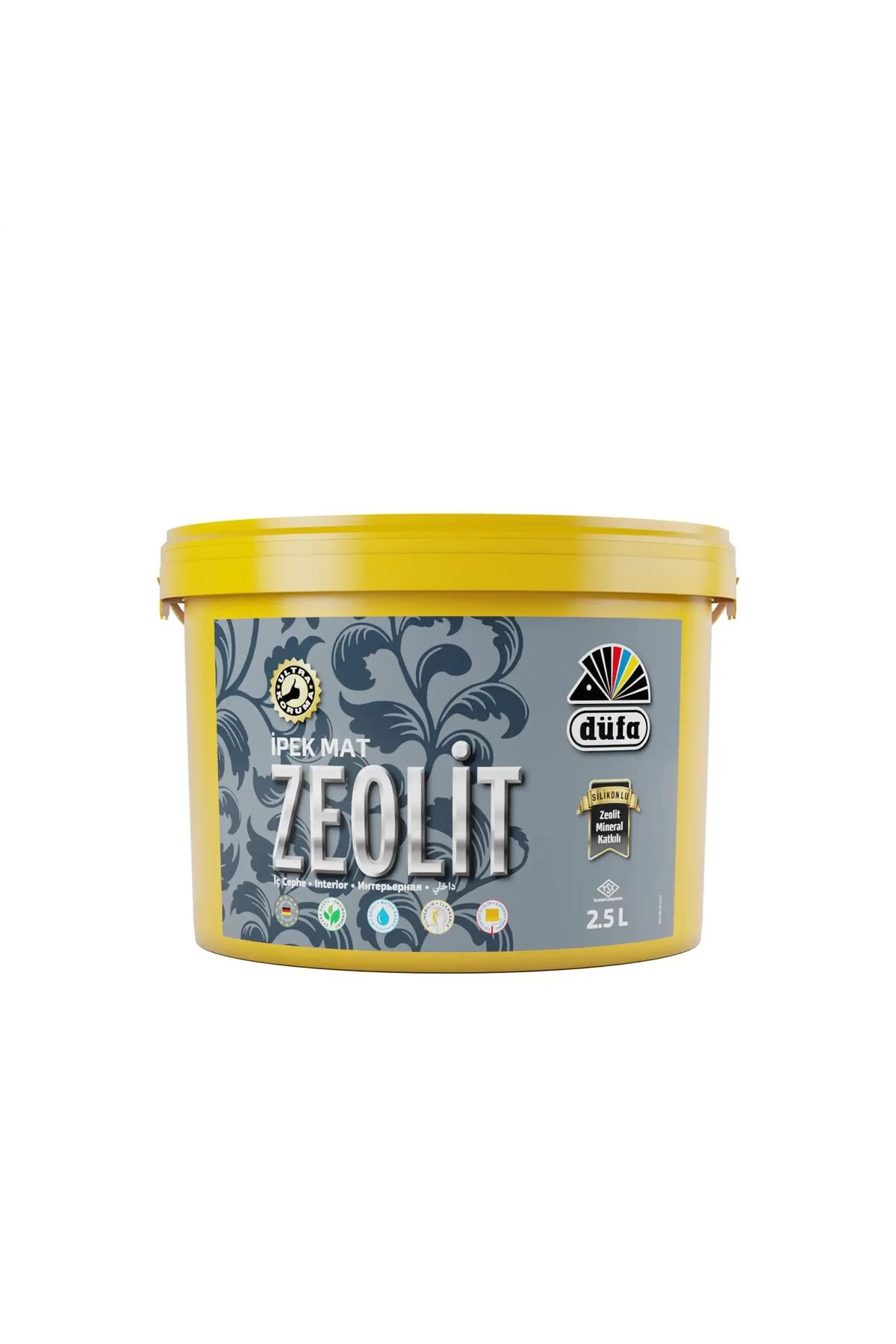 Zeolit Ipek Mat Bebek Iç Cephe Duvar Boyası 6669 Lila 2.5 L