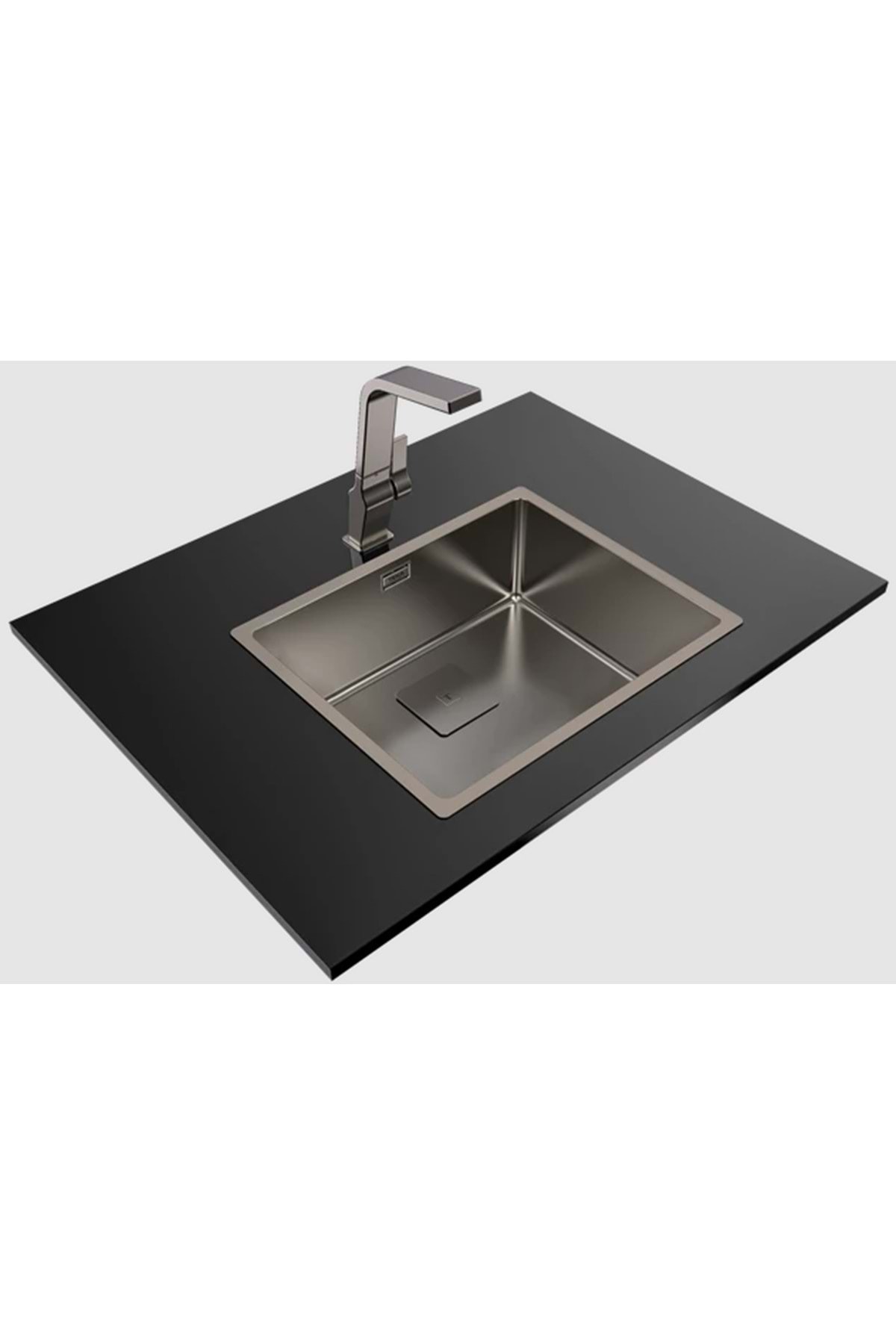 115000024- Flexlinea Rs15 50.40 Titanium Çelik Eviye
