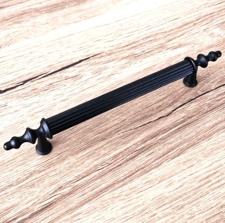 Mat Siyah Mobilya Dolap Mutfak Çekmece Kulpu 160 mm (16 Cm) 10 Adet