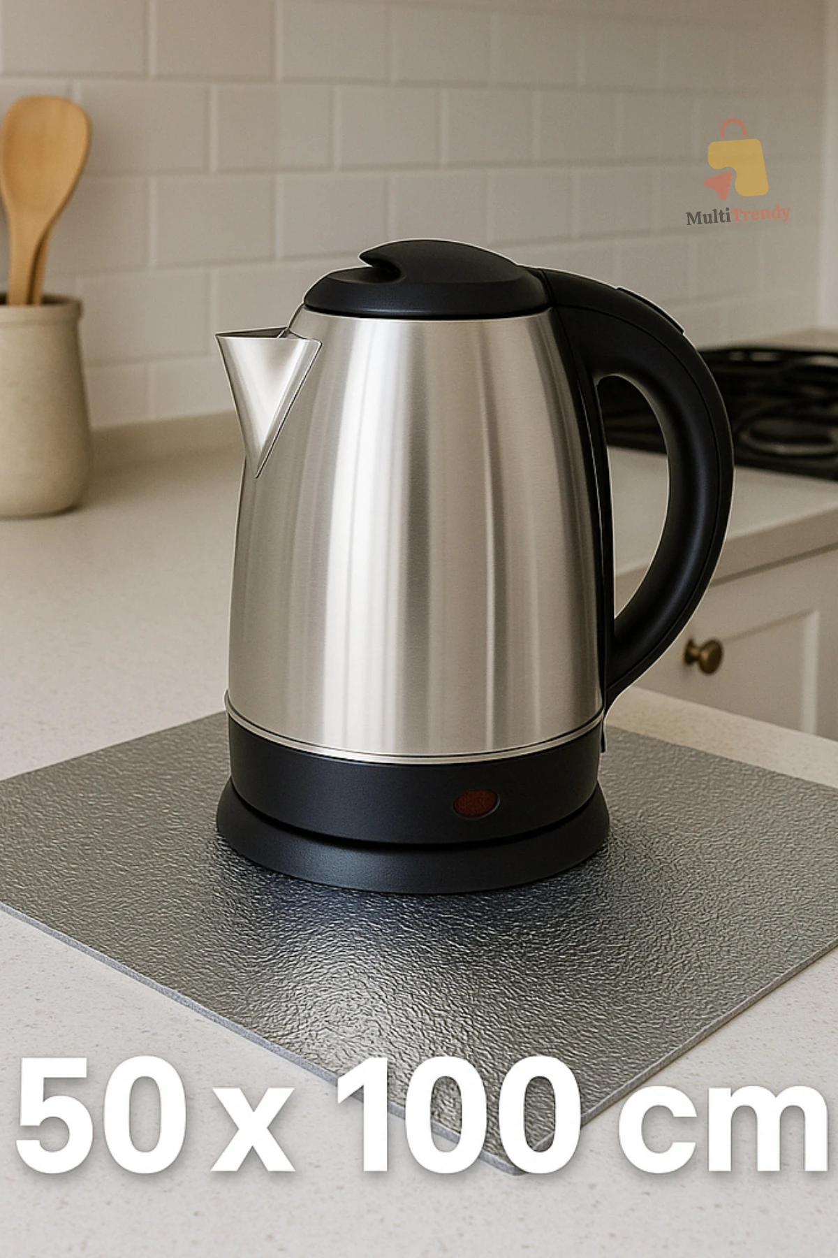 Mutfak Tezgah Koruyucu Metalize Mat – Kolay Kesilebilir Bulaşıklık İzolasyon Levhası 50x100 cm