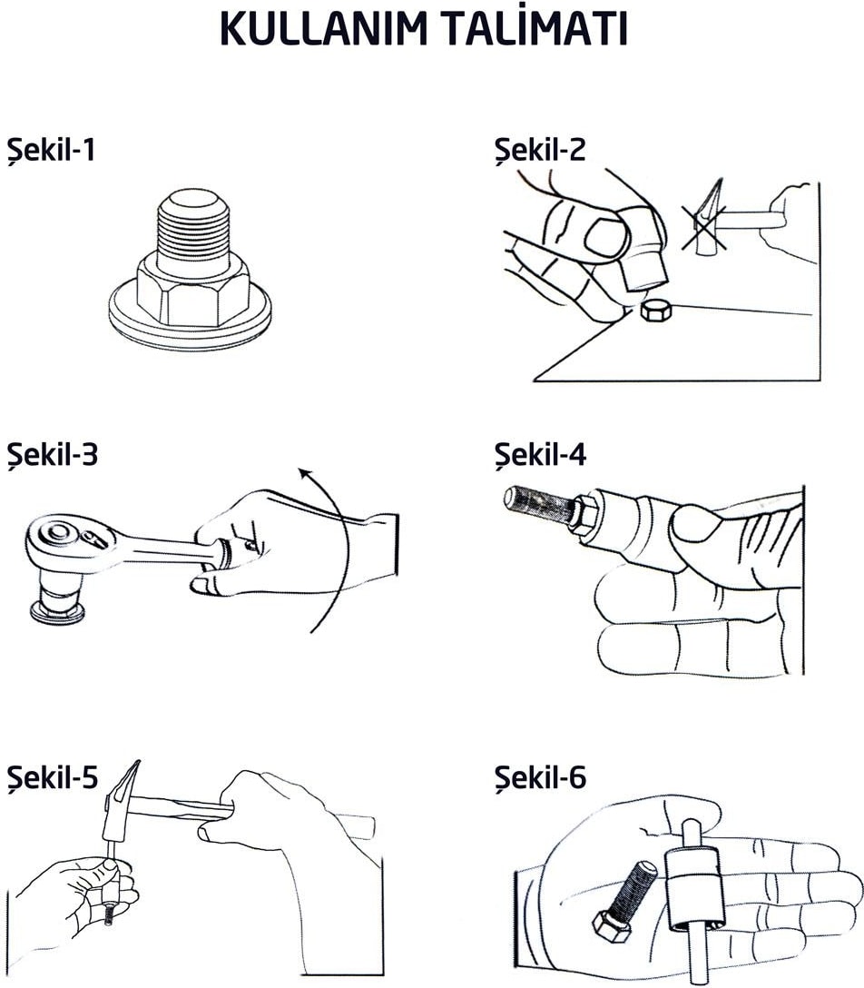 Izeltaş 1/2" Twist Lokma Seti Hasarlı Civata, Somun Sökme 10 Parça