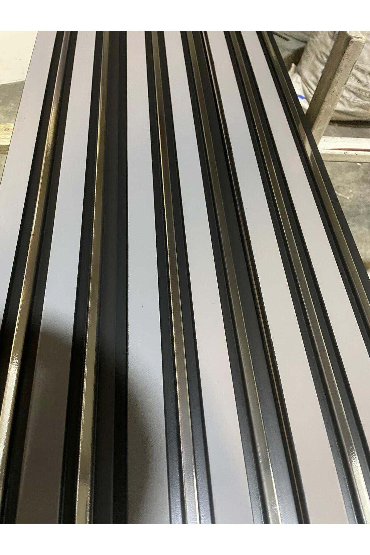 Lambiri ( 5 Adet 12x280 Cm) Antrasit Gümüş Model Ev, Ofis Pvc Duvar Paneli