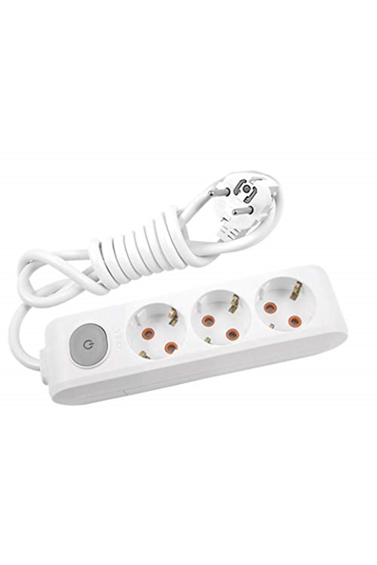 Multi Let 3lü Anahtar Topraklı Kablolu 5 m Priz