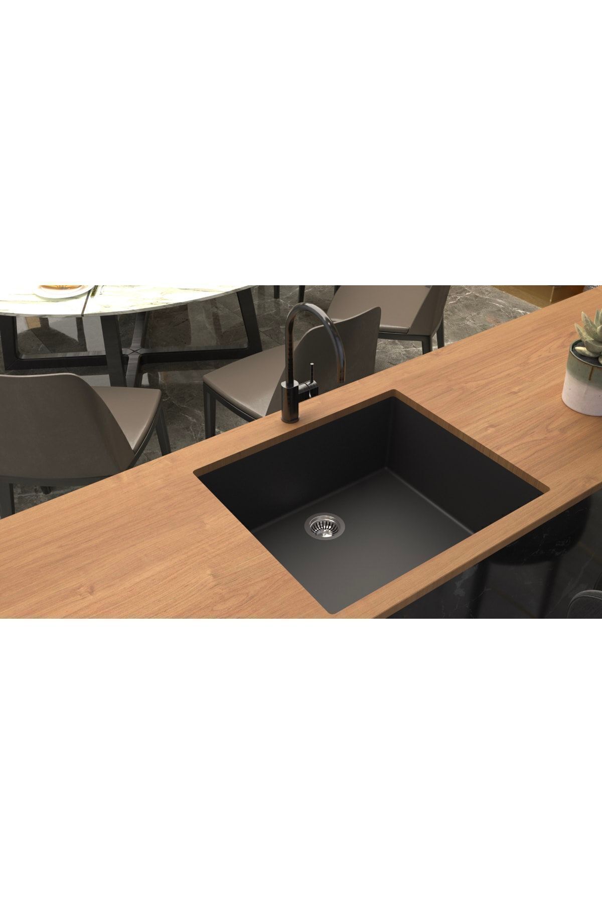 Granit Evye NERO I SOLE Series Black I SİYAH I (53.5x43.5)