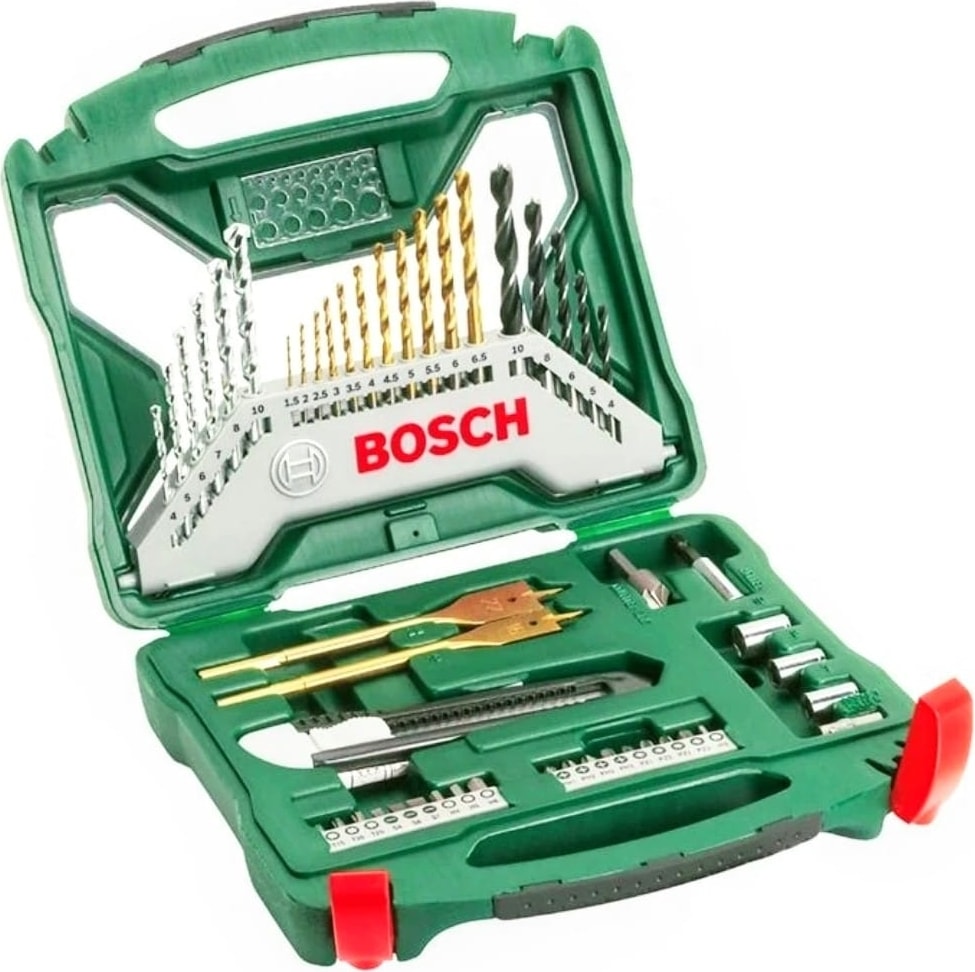 BOSCH Gsb 185 Li Tek Bataryalı Darbeli Şarjlı Matkap Vidalama ve 224 Parça  Aksesuar Seti