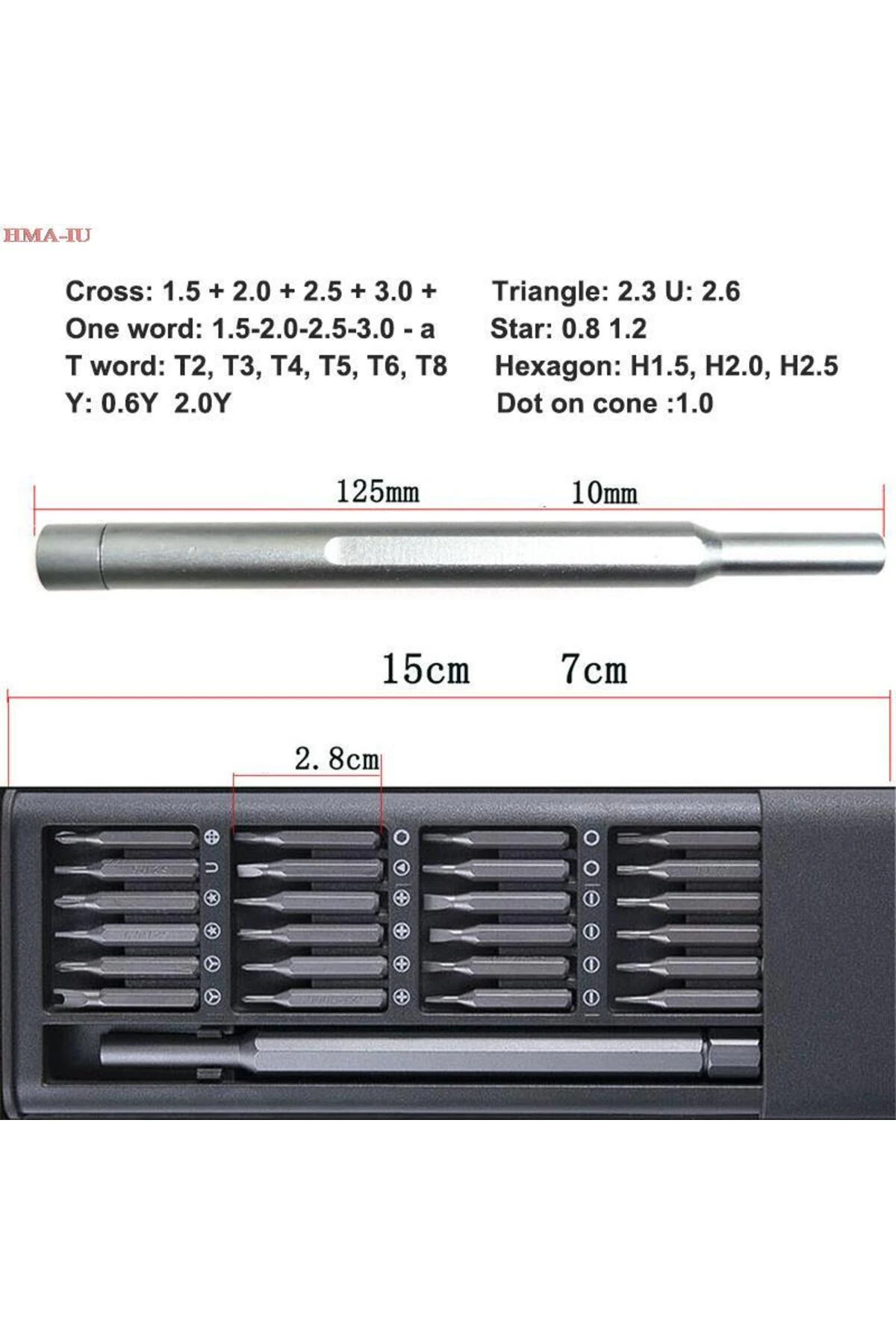 Krom Vanadyum Tornavida Seti 24+1 Manyetik Uç Muhafaza Çantalı