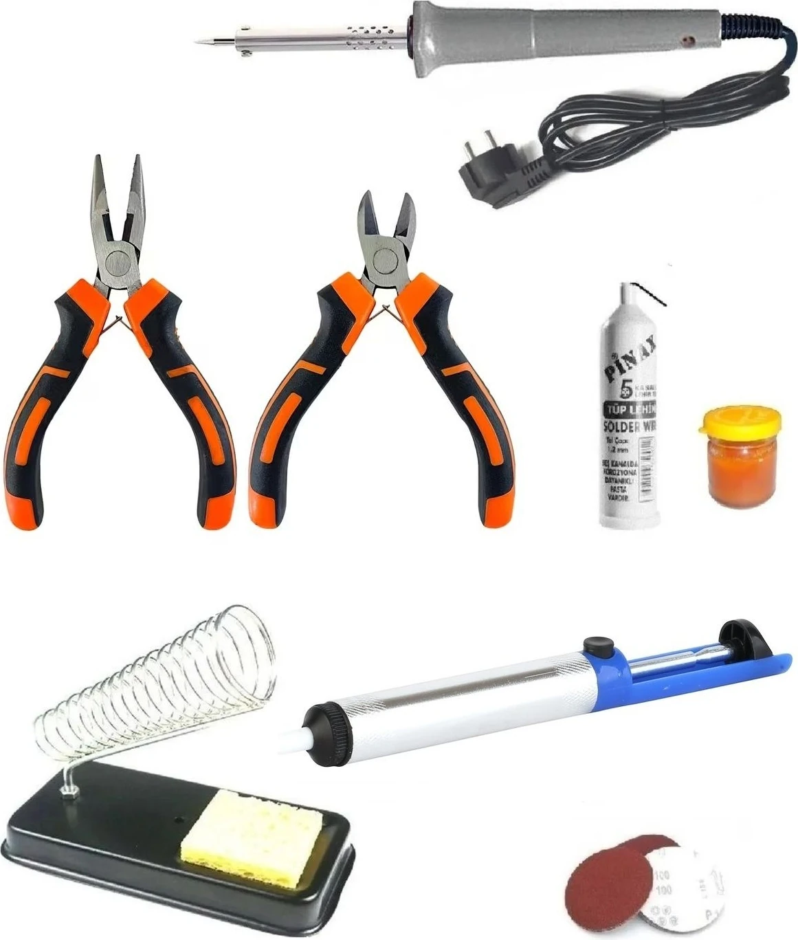 Kalem Havya Sehpası Lehim Pasta Yan Keski Garga Burun Stand Takımı Elektronikci Lehim Seti Zımparal