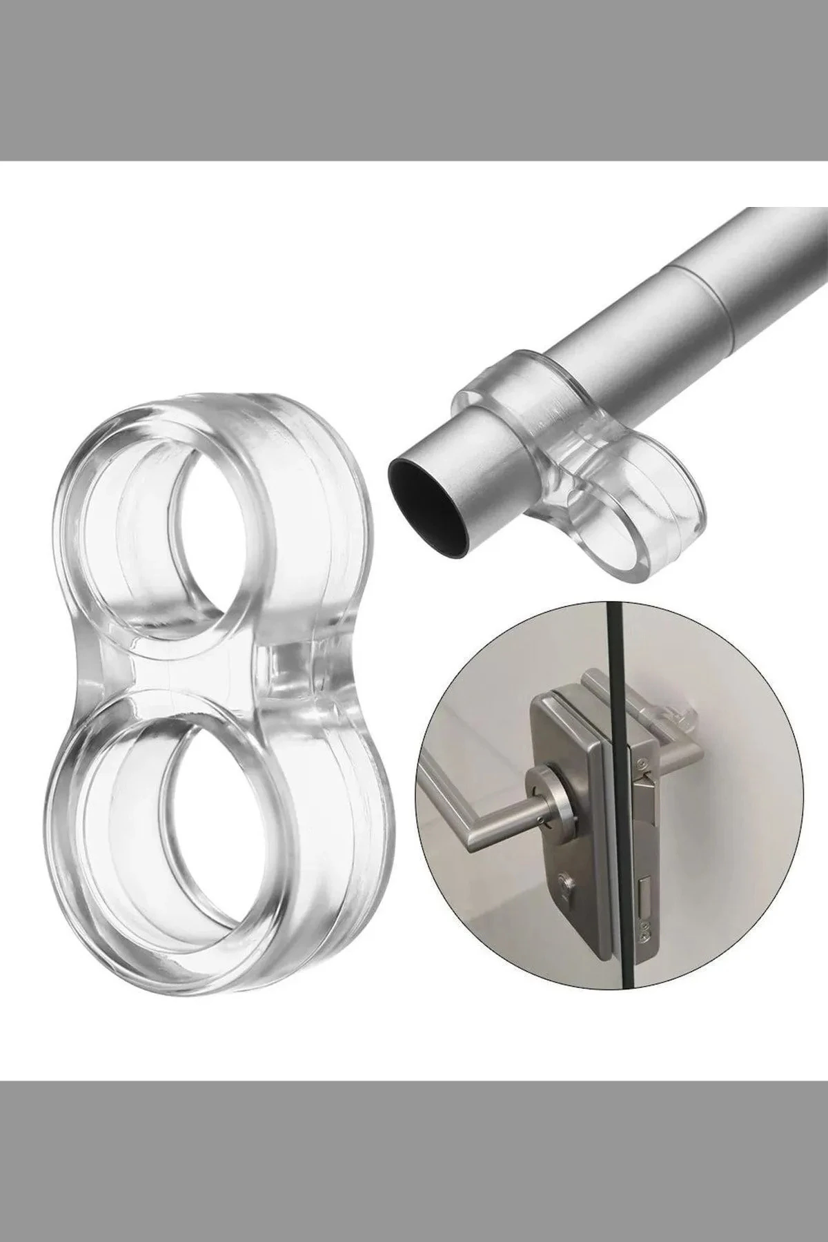 Plastik 8’li Kapı Kolu Pencere Stoperi, Kapı Arkası Duvar Koruyucu Tampon Silikon Durdurucu