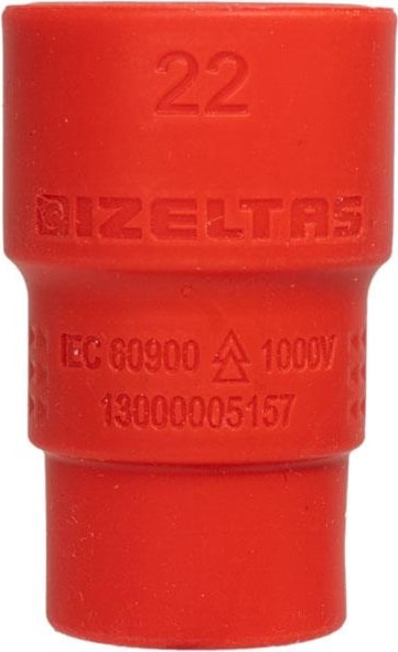 Izeltaş 13000005157 1000V Izoleli 6 Köşe 1/2" Lokma Anahtar 22 mm