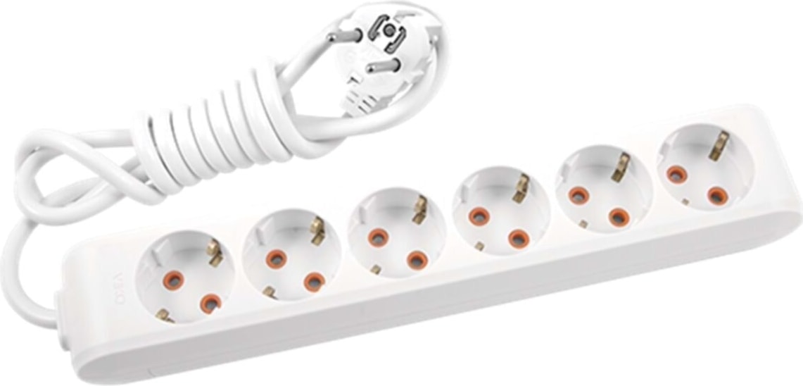 Multi-Let Beyaz Altılı Topraklı Priz 5 Metre Çocuk Korumalı 90113605