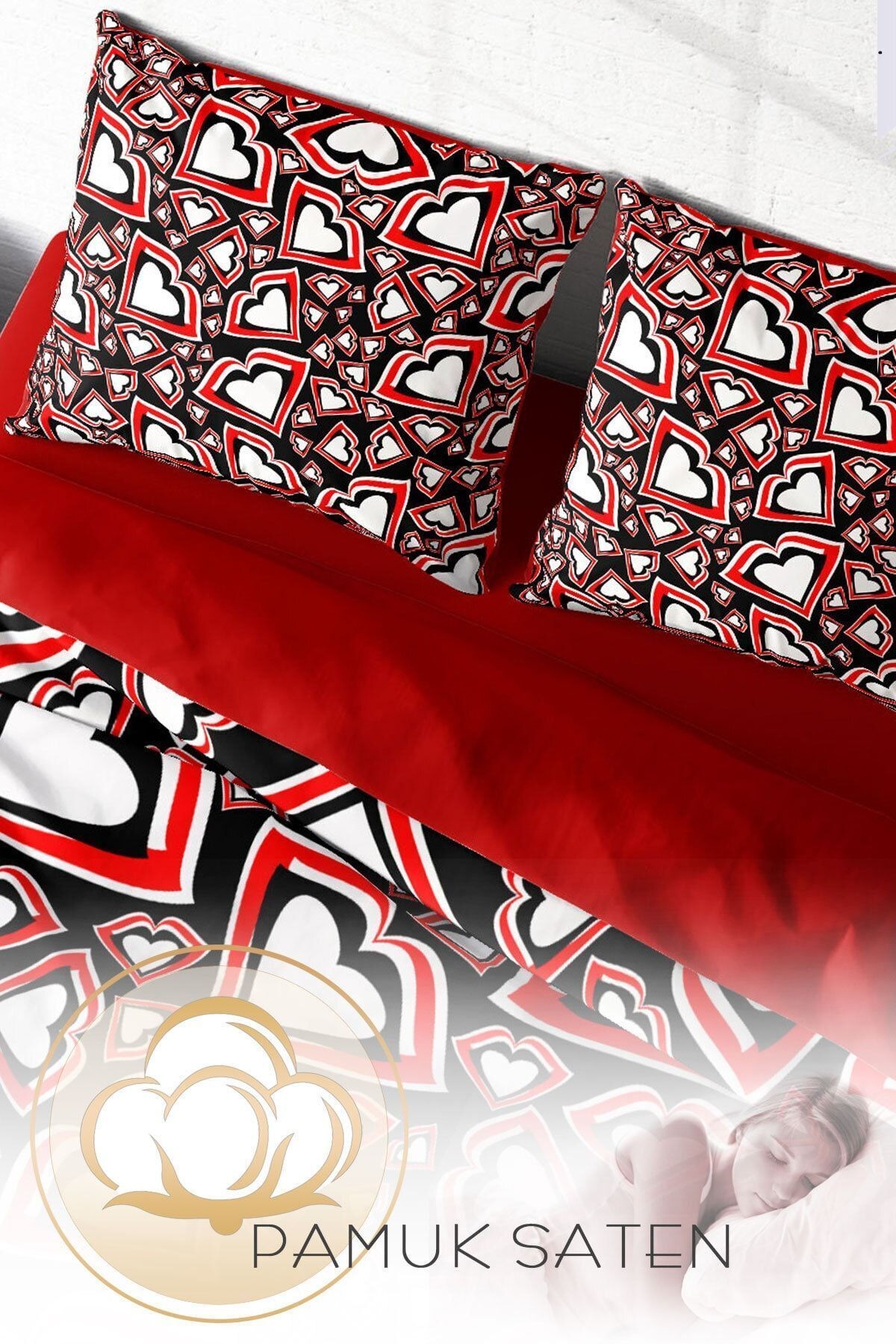 Heart Lips 3d Çift Kişilik Nevresim Takımı