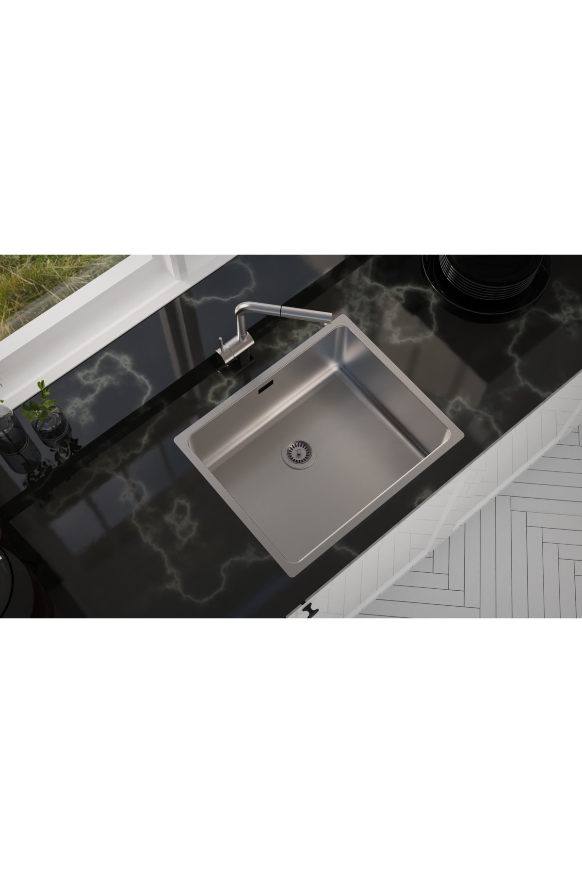 Paslanmaz Çelik Evye (AS 359) 5 Yıl Garanti. Ücretsiz Kargo. Sifon Takımı Hediye