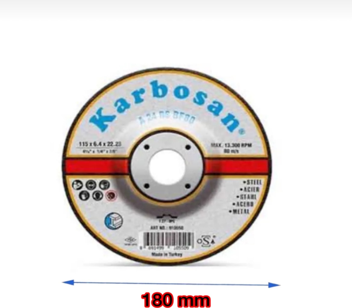 KARBOSAN 180X6.4X22.23 Nk Metal Taşlama Diski