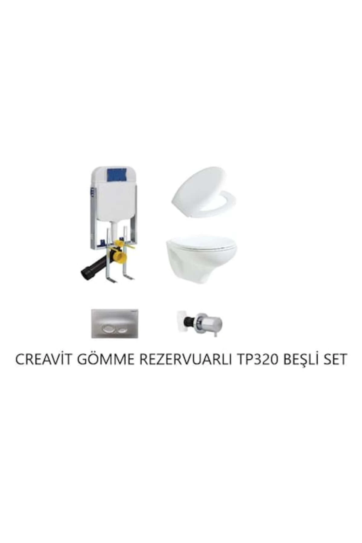 Tp320 Gömme Rezervuar Seti 5 PARÇA YAVAŞ KAPANIRLI