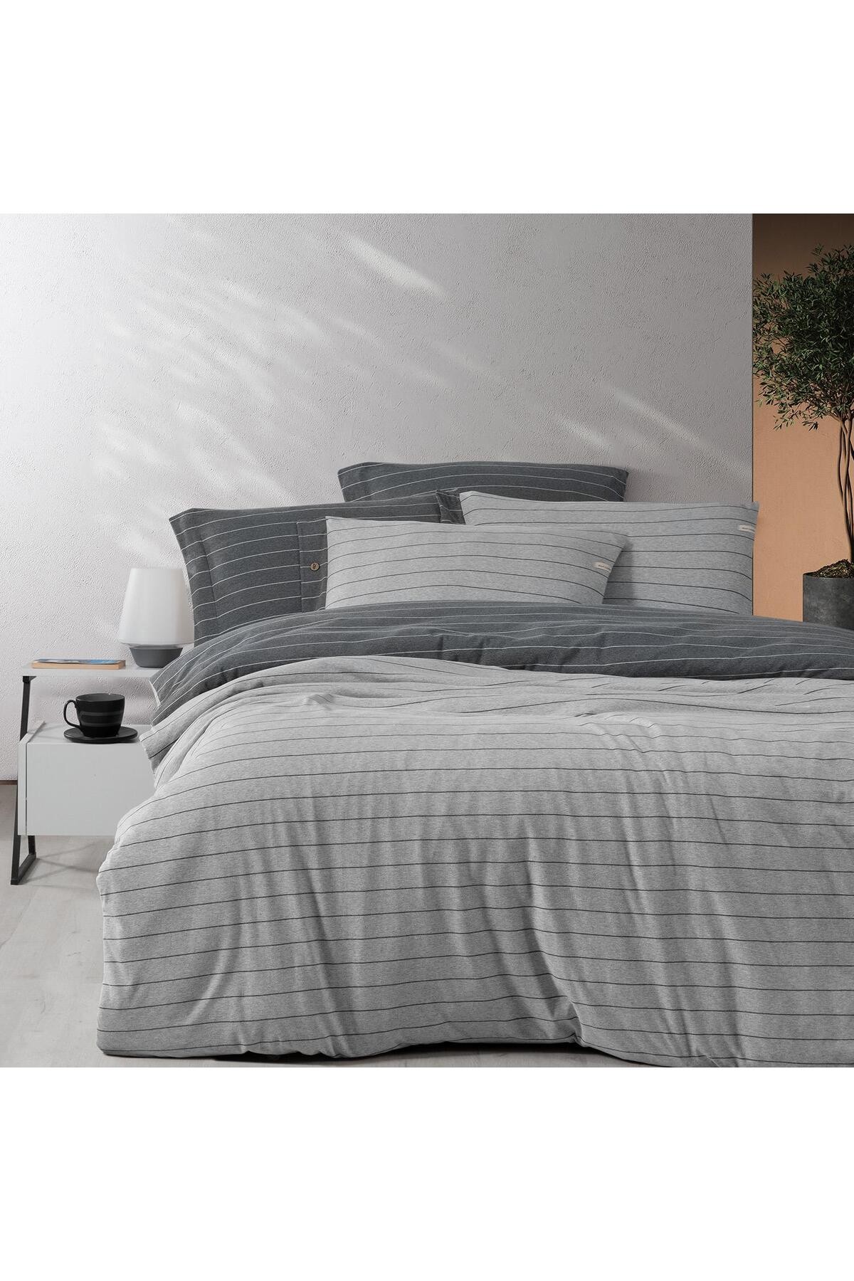 Mood Comfort Ferra Tek Kişilik Nevresim Takımı Gri